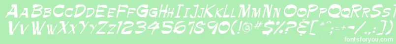 PaletteAv Font – White Fonts on Green Background