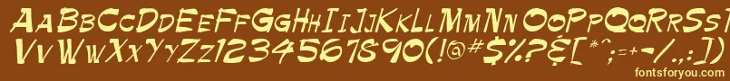 PaletteAv Font – Yellow Fonts on Brown Background