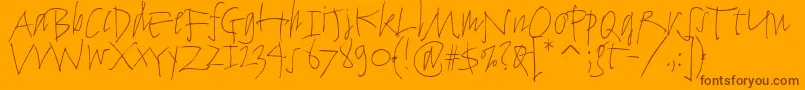 CyberkugelitcTt Font – Brown Fonts on Orange Background