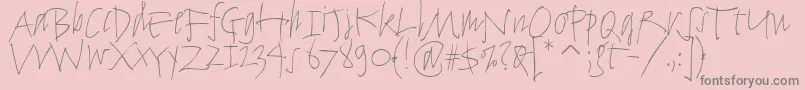 CyberkugelitcTt Font – Gray Fonts on Pink Background
