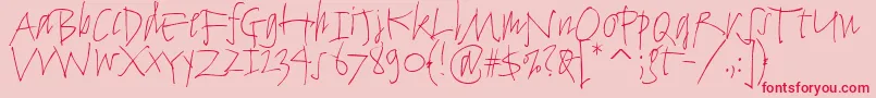 CyberkugelitcTt Font – Red Fonts on Pink Background