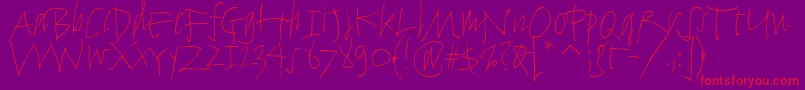 CyberkugelitcTt Font – Red Fonts on Purple Background