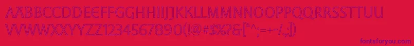 MoonglowLight Font – Purple Fonts on Red Background