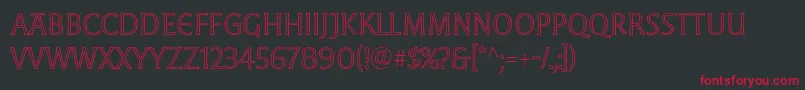 MoonglowLight Font – Red Fonts on Black Background