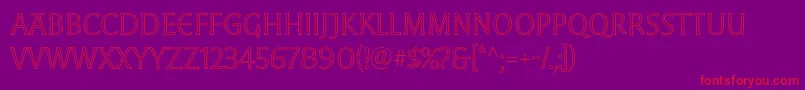 MoonglowLight Font – Red Fonts on Purple Background