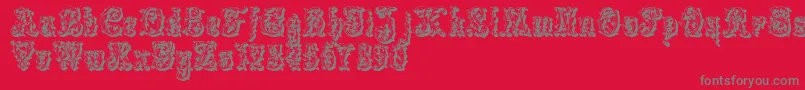 Leafyshade Font – Gray Fonts on Red Background