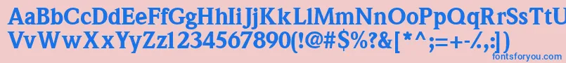 Quintessenceblackssk Font – Blue Fonts on Pink Background