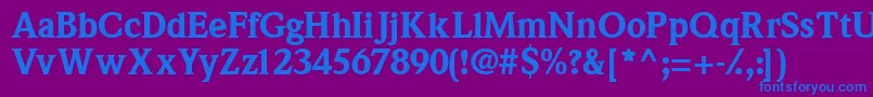 Quintessenceblackssk Font – Blue Fonts on Purple Background