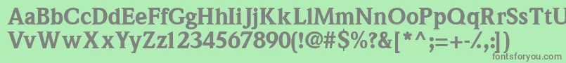 Quintessenceblackssk Font – Gray Fonts on Green Background