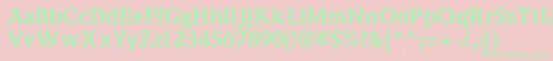 Quintessenceblackssk Font – Green Fonts on Pink Background