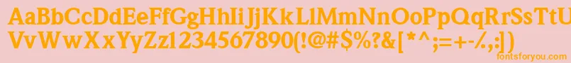 Quintessenceblackssk Font – Orange Fonts on Pink Background