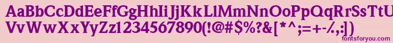 Quintessenceblackssk Font – Purple Fonts on Pink Background