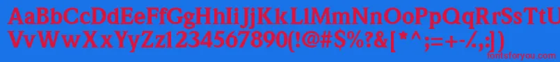 Quintessenceblackssk Font – Red Fonts on Blue Background