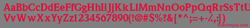 Quintessenceblackssk Font – Red Fonts on Gray Background