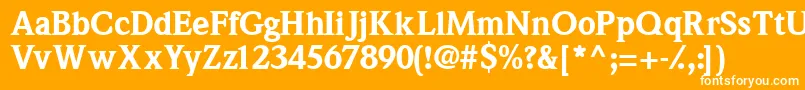Quintessenceblackssk Font – White Fonts on Orange Background