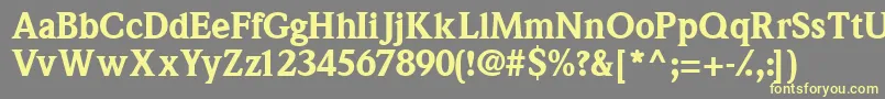 Quintessenceblackssk Font – Yellow Fonts on Gray Background