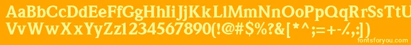 Quintessenceblackssk Font – Yellow Fonts on Orange Background