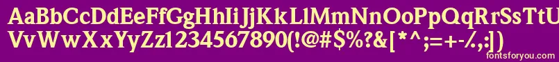 Quintessenceblackssk Font – Yellow Fonts on Purple Background