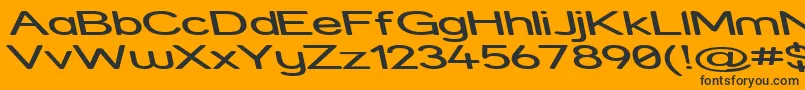 StreetExpandedReverseItalic Font – Black Fonts on Orange Background