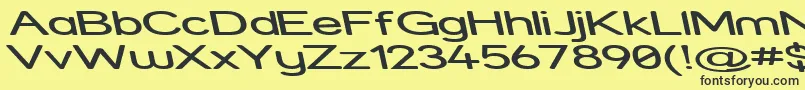 StreetExpandedReverseItalic Font – Black Fonts on Yellow Background