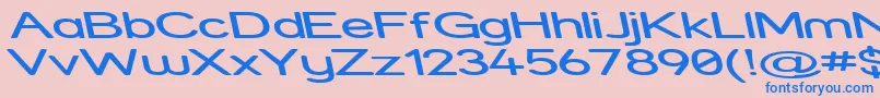 StreetExpandedReverseItalic Font – Blue Fonts on Pink Background