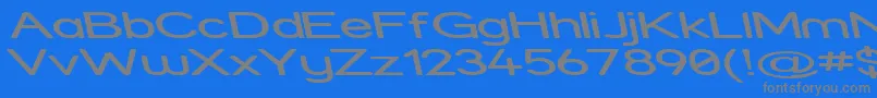 StreetExpandedReverseItalic Font – Gray Fonts on Blue Background