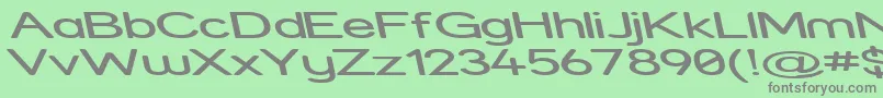 StreetExpandedReverseItalic Font – Gray Fonts on Green Background