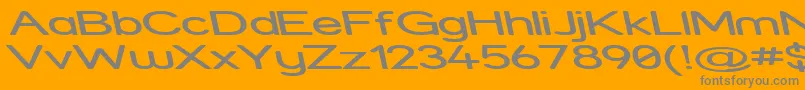 StreetExpandedReverseItalic Font – Gray Fonts on Orange Background