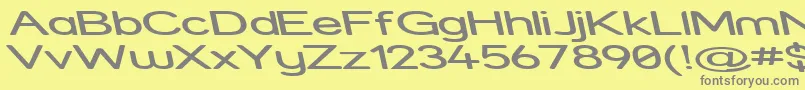 StreetExpandedReverseItalic Font – Gray Fonts on Yellow Background