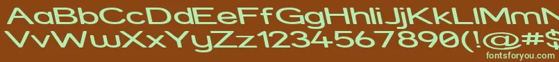 StreetExpandedReverseItalic Font – Green Fonts on Brown Background