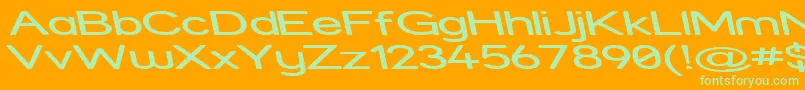 StreetExpandedReverseItalic Font – Green Fonts on Orange Background