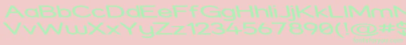 StreetExpandedReverseItalic Font – Green Fonts on Pink Background