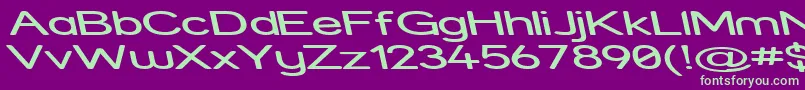 StreetExpandedReverseItalic Font – Green Fonts on Purple Background