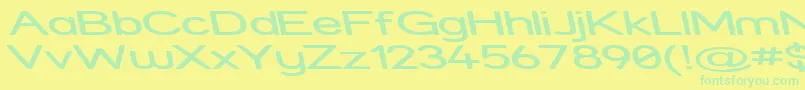 StreetExpandedReverseItalic Font – Green Fonts on Yellow Background