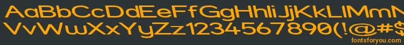 StreetExpandedReverseItalic Font – Orange Fonts on Black Background