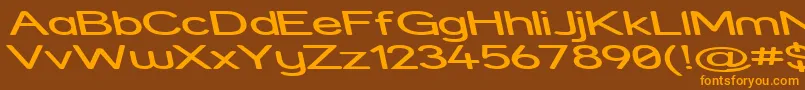 StreetExpandedReverseItalic Font – Orange Fonts on Brown Background