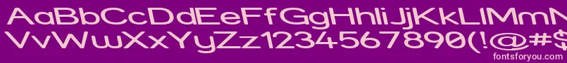 StreetExpandedReverseItalic Font – Pink Fonts on Purple Background