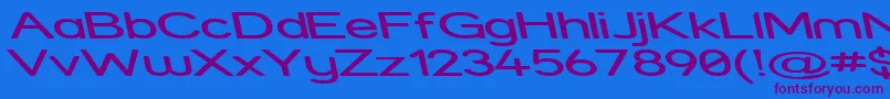 StreetExpandedReverseItalic Font – Purple Fonts on Blue Background