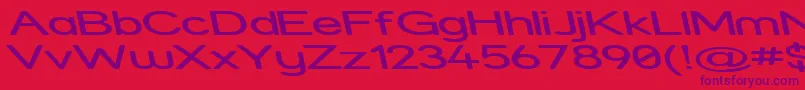 StreetExpandedReverseItalic Font – Purple Fonts on Red Background