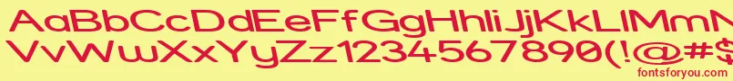 StreetExpandedReverseItalic Font – Red Fonts on Yellow Background