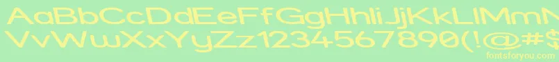 StreetExpandedReverseItalic Font – Yellow Fonts on Green Background