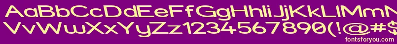 StreetExpandedReverseItalic Font – Yellow Fonts on Purple Background