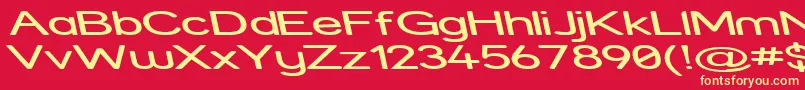 StreetExpandedReverseItalic Font – Yellow Fonts on Red Background