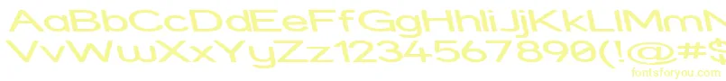 StreetExpandedReverseItalic Font – Yellow Fonts on White Background