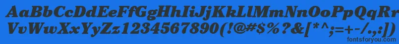 ItcCheltenhamLtUltraItalic Font – Black Fonts on Blue Background