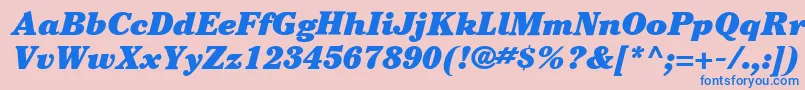 ItcCheltenhamLtUltraItalic Font – Blue Fonts on Pink Background