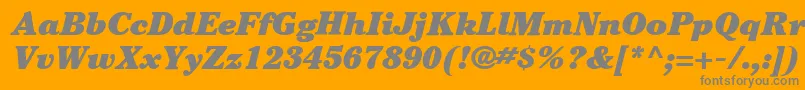 ItcCheltenhamLtUltraItalic Font – Gray Fonts on Orange Background