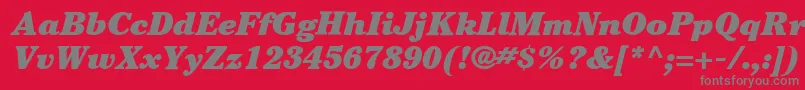 ItcCheltenhamLtUltraItalic Font – Gray Fonts on Red Background