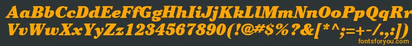 ItcCheltenhamLtUltraItalic Font – Orange Fonts on Black Background