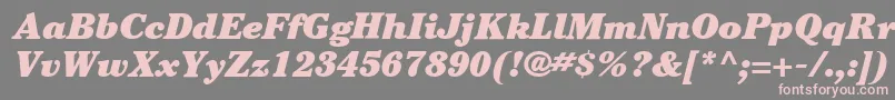 ItcCheltenhamLtUltraItalic Font – Pink Fonts on Gray Background
